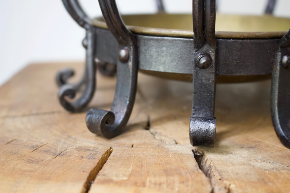 Image of Italian Umbrella Stand with Brass Tray