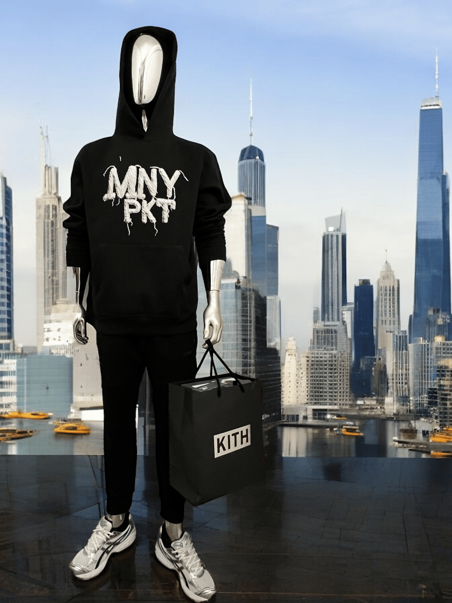 “RAW STITCH” HOODIE// BLACK