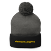 Element Eighty Gold Logo Pom-Pom Beanie