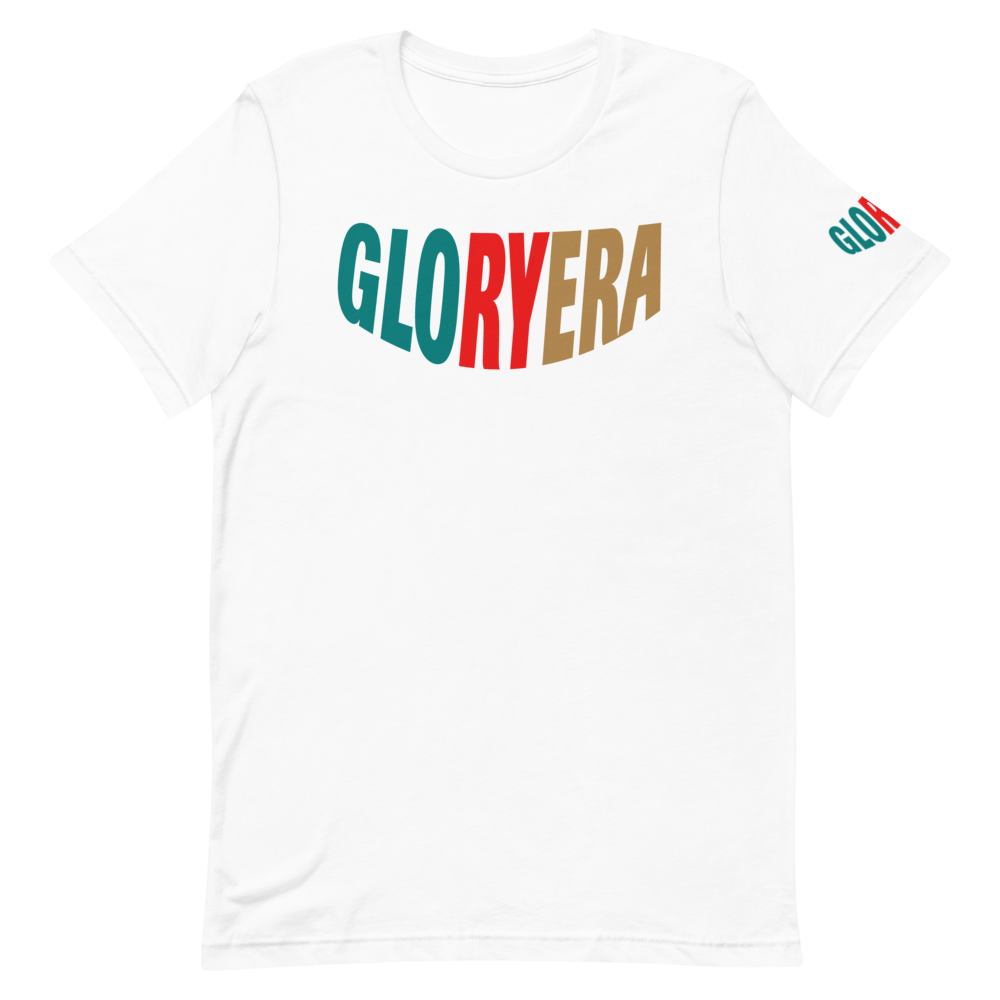 Image of GLORYERA® CREW TEE (WHITE/TEAL/RED/GOLD)