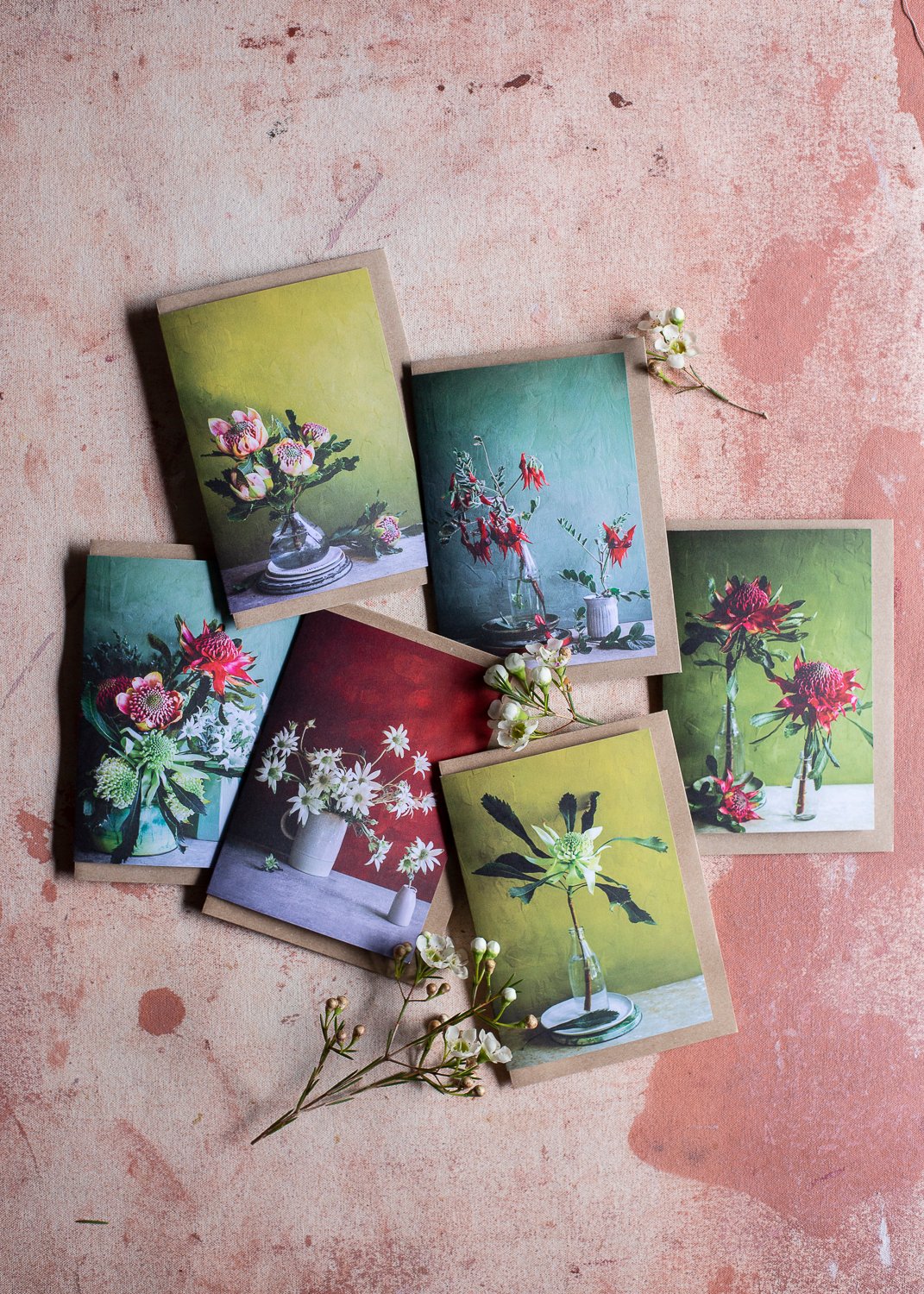 Image of Australian blooms &mdash; greeting card set (6)