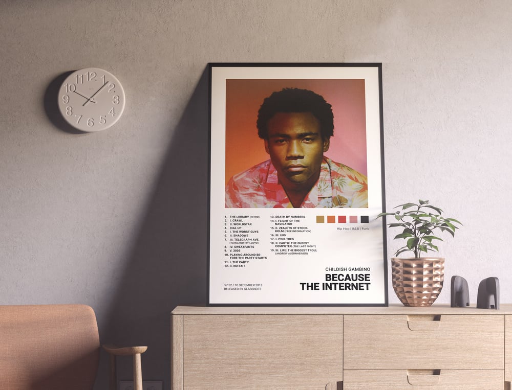 Childish Gambino - Because the Internet Album Cover Poster