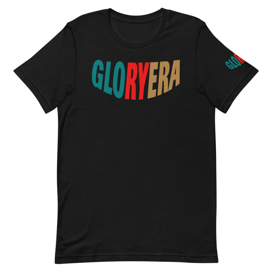 Image of GLORYERA® CREW TEE (BLACK/TEAL/RED/GOLD)