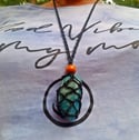 Macrame Crystal Holder Necklace With Stone