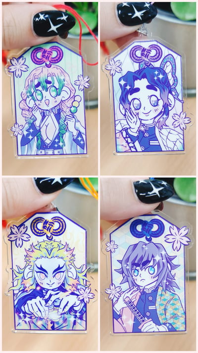 Image of Kimetsu no yaiba omamori keychain "Pillar version" 