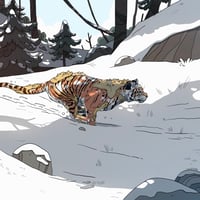 Siberian Tiger - Mini print