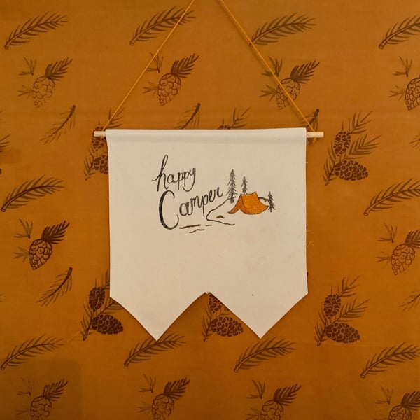 Image of Happy Camper Wall Banner
