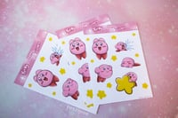 Kirby's Happy Stickers stickersheet