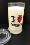 I Love Zombies Candle 
