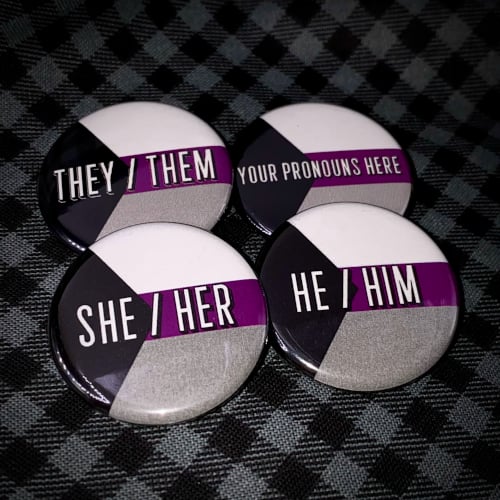 Pronoun Button Demisexual Pride Flag 125 Button Button Custom Buttons More