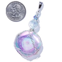 Image 5 of Dichroic Aura Stalactite Slice Solar Quartz Pendant