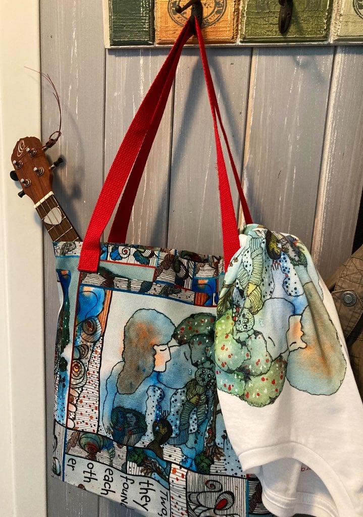 Image of Two Collage Tote bag