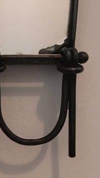 Image 3 of Italian Wall Mirror with Looped Metal Frame