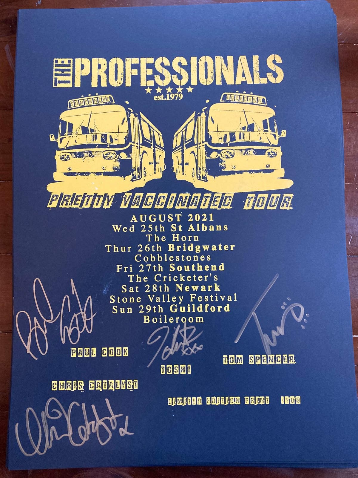 Image of Pretty Vaccinated Signed Tour Poster 