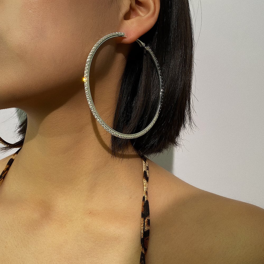 Image of My Big Rhinestone Hoops