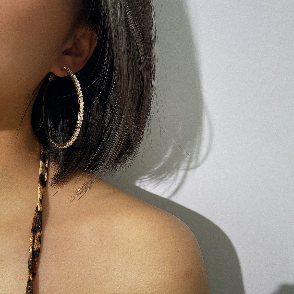Image of My Big Rhinestone Hoops