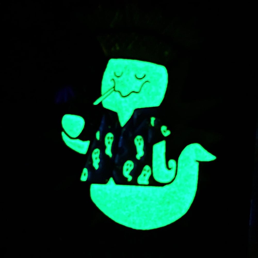 BOO-UAU 1.75" Glow-in-the-Dark Ghost Limited Edition v. 2 Enamel Pin!