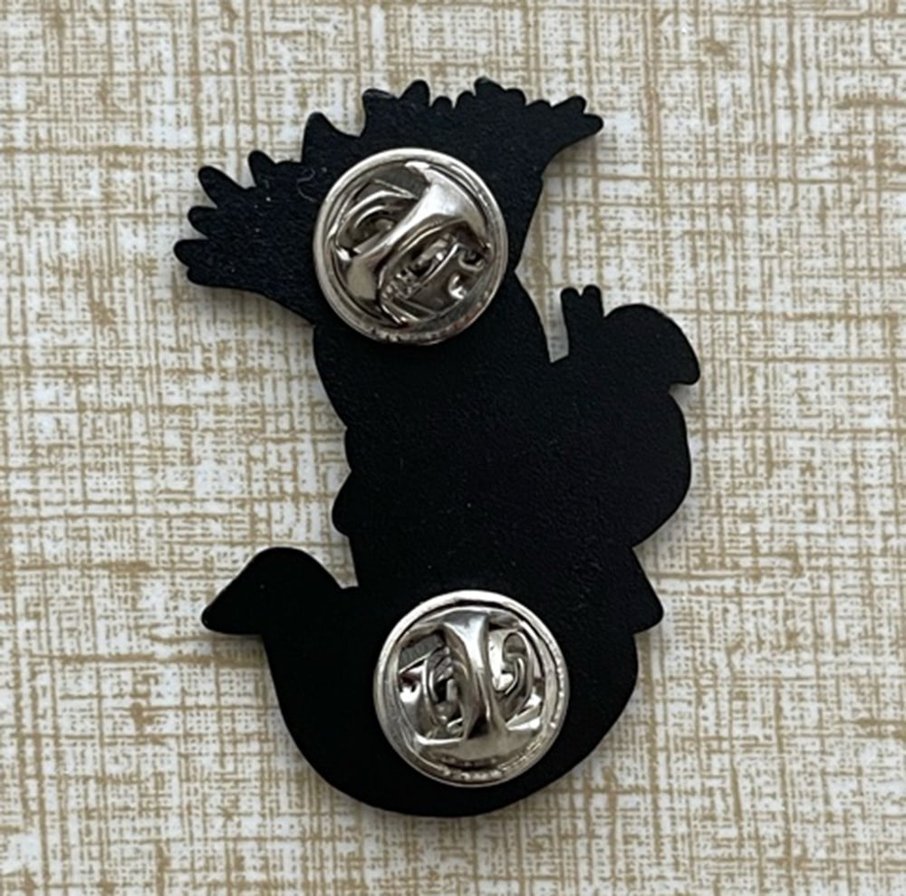 BOO-UAU 1.75" Glow-in-the-Dark Luau Ghost Enamel Pin!