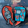 Robot Romance 2-piece 2" Enamel Pin Set! Limited Edition & Hand Numbered