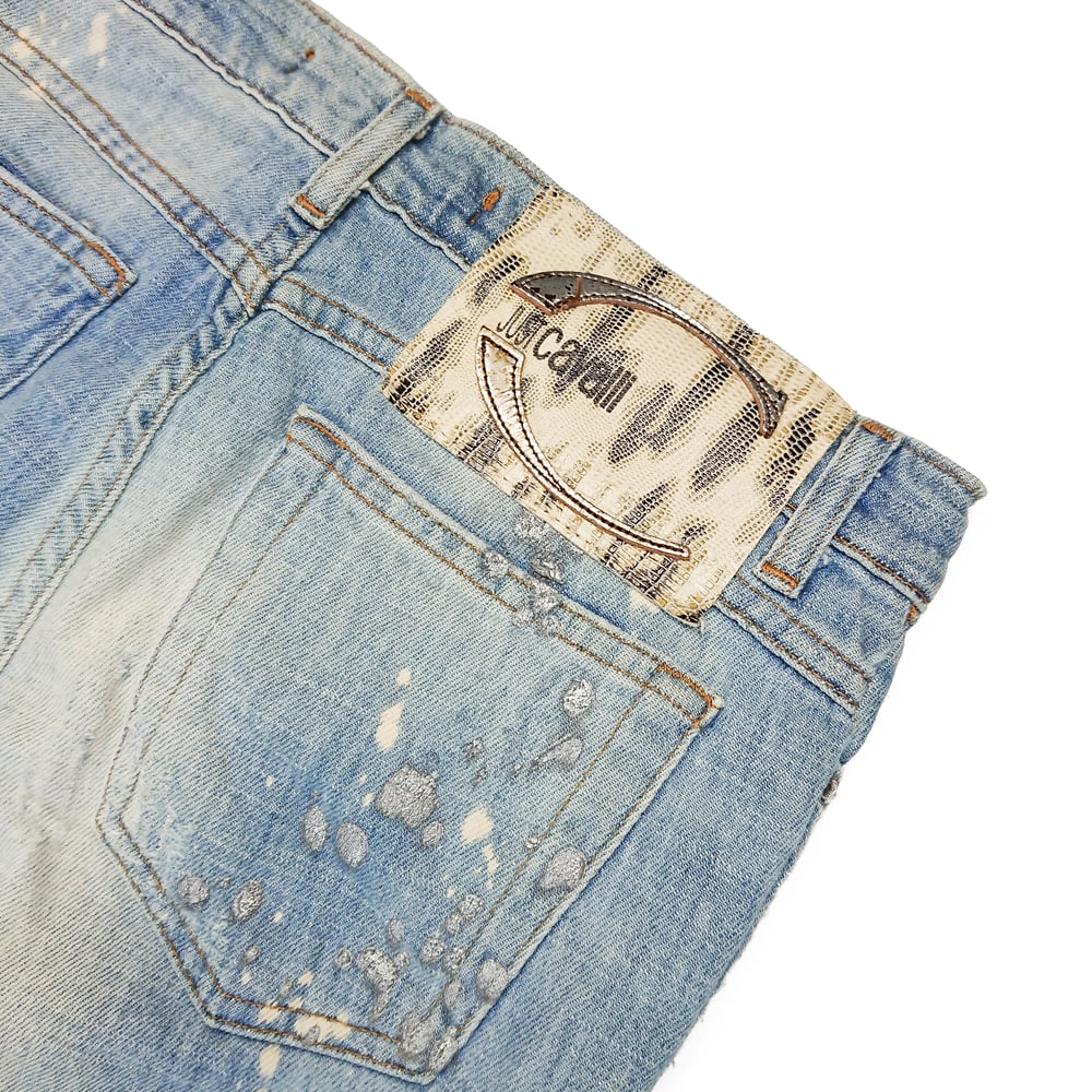 Image of Just Cavalli Gold Pattern Jeans