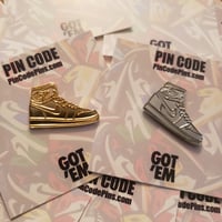 Image 2 of JORDAN 1 GOLD METAL SNEAKER PINS