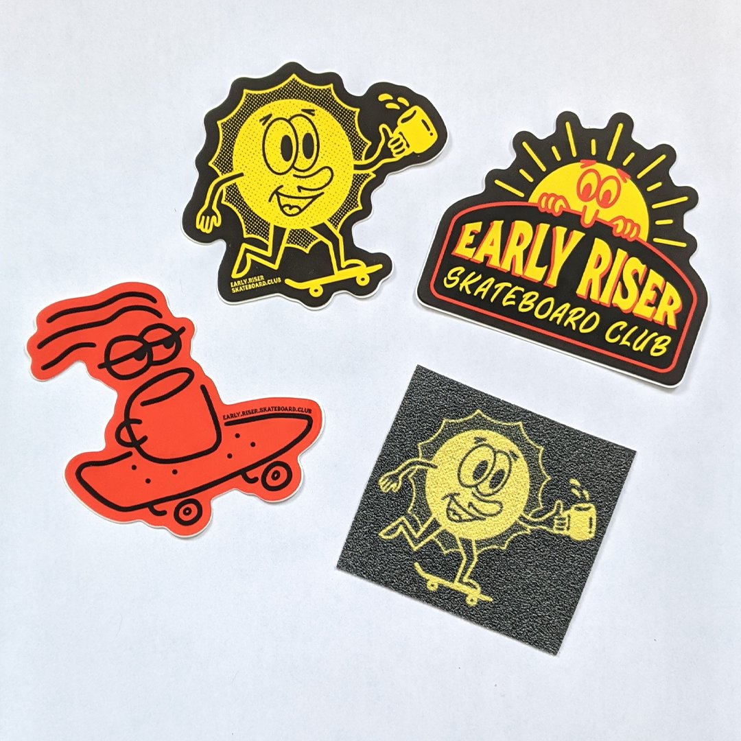 Image of Early Riser Skateboard Club Sticker Pack