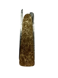 Image 4 of folding tool - full wood w/ damascus engraving