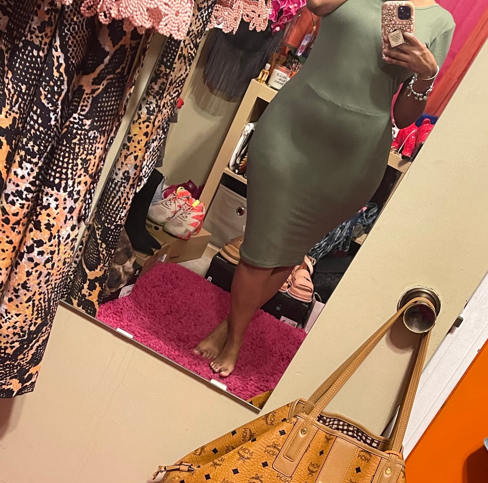 Image of V-NECK MIDI DRESSES