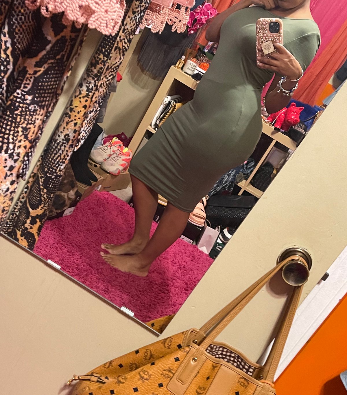 Image of V-NECK MIDI DRESSES