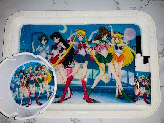 Glow in the dark Sailor Moon Rolling Tray Set 