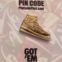 Image 1 of JORDAN 1 GOLD METAL SNEAKER PINS