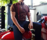 Image 1 of JEGGAE SHIRT 'BROWN' MEN'S SHORT & LONG SLEEVE