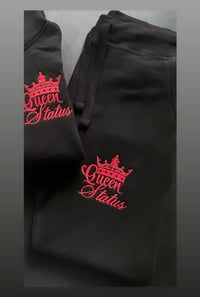 Image 1 of BLACK Joggers (Unisex) with Embroidered Logos *Matches Black Hoodies