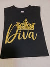 Diva Glitter Black Tshirt