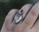 Image 4 of Crescent Sterling Silver Ring Size US 6