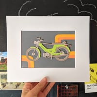Image 4 of Vintage moped cut paper