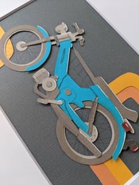 Image 5 of Vintage moped cut paper
