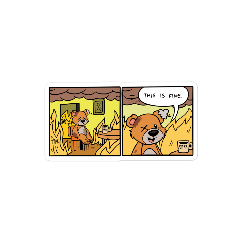 "This is Fine." Dibby Sticker