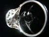 ART DECO FRENCH 18CT YELLOW GOLD SAPPHIRE ROSE CUT DIAMOND HALO PLAQUE RING
