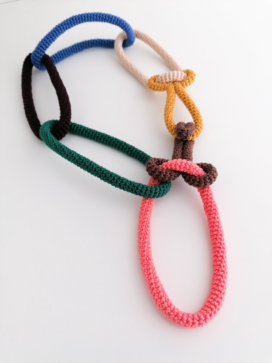 Image of Crochet Chains on Hook Necklace 