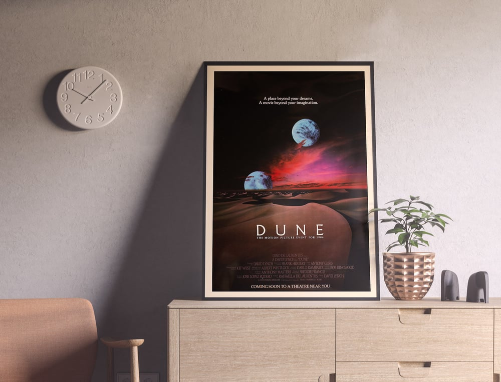 Dune (1984) - David Lynch Retro Sci-Fi Movie Poster