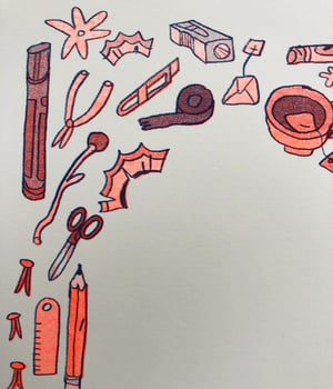 Tools of the Trade - Risograph Notecard