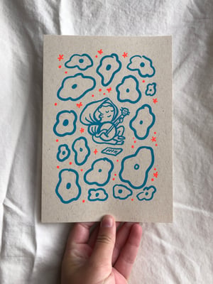 4 Different Thermograph Embossed Risograph Prints