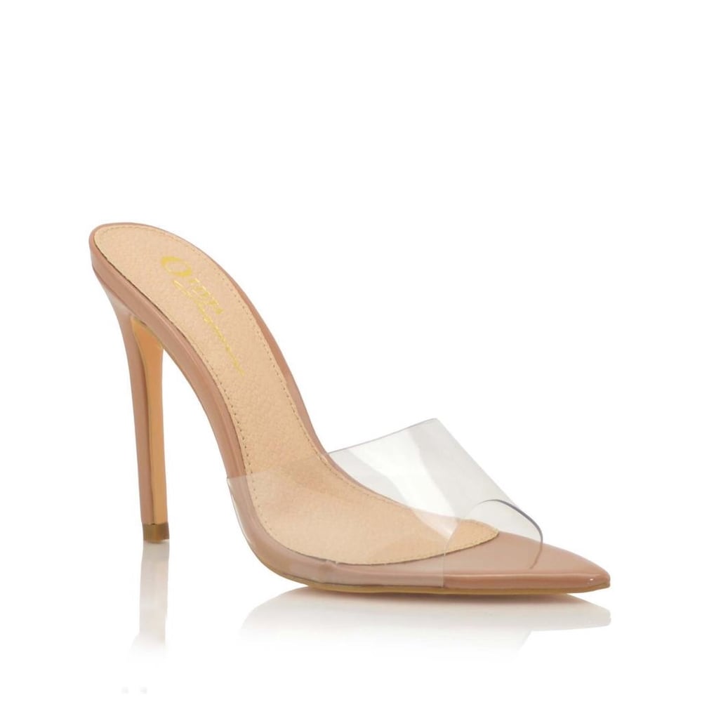 Image of Clear & Nude Step in & Go heels