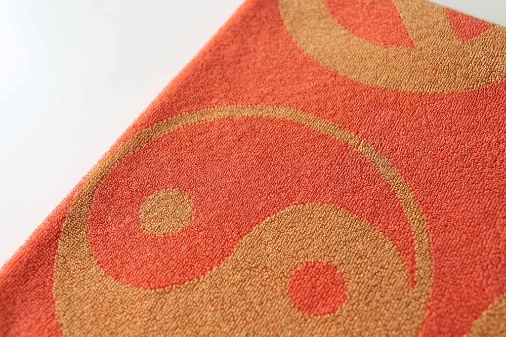 Image of YIN YANG Towel <div>Orange & Coral</div>