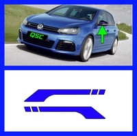 Image 1 of X2 Wing Mirror Sticker Decals For Vw Golf Mk6 