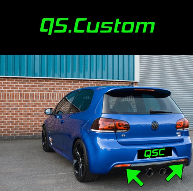 X2 Vw Golf Mk6 R only Rear Reflector Stickers | QsCustom