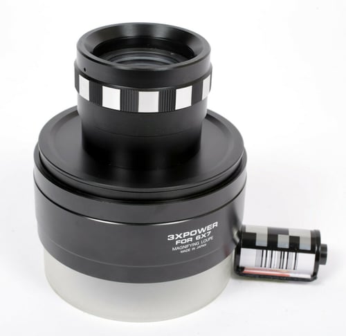 Image of Kenko MC 3X 6X7 loupe magnifier slide negative ground glass clear/black