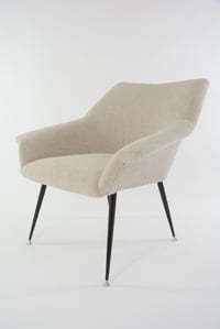 Image 4 of Fauteuil Coquille carrée beige chiné