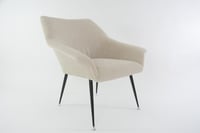 Image 1 of Fauteuil Coquille carrée beige chiné